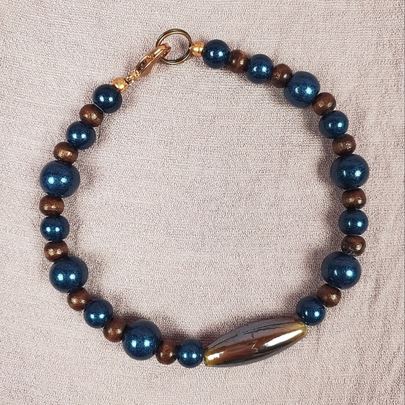 🦋 Teal and Brown Beaded Bracelet 🦋1/$14~2/$24~3/$30🦋 - Picture 4 of 5